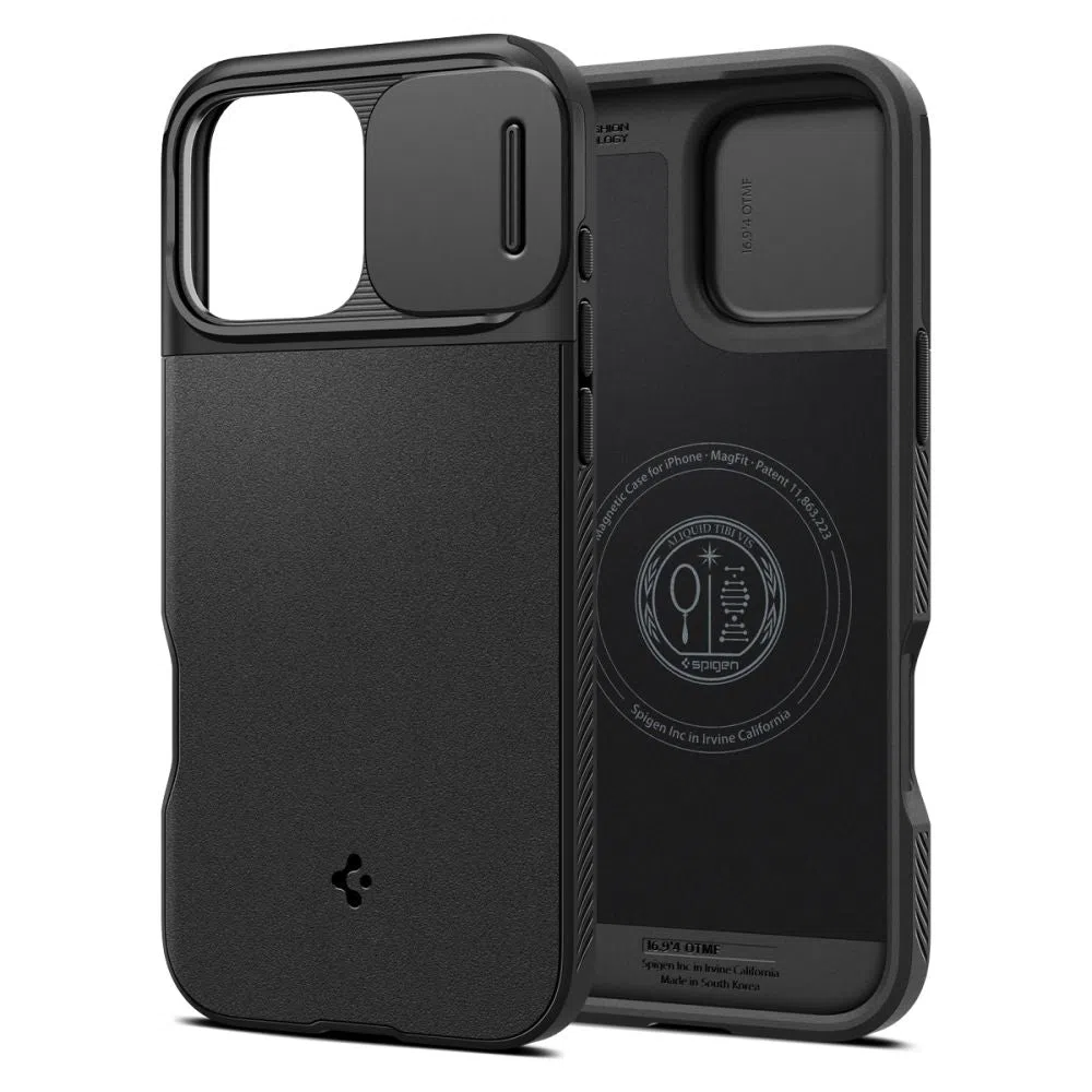 Custodia MagSafe per Apple iPhone 16 Pro Max, Spigen, OPTIK ARMOR, nero ACS08015 — 2