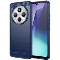 Custodia per Xiaomi Poco C75 / Redmi 14C, Techsuit, Carbonio, Blu — 3