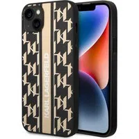 Custodia per Apple iPhone 14 Plus, Karl Lagerfeld, Monogram Stripe, Marrone — 3