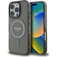 Custodia MagSafe per Apple iPhone 16 Pro, Guess, IML Glitter Ring, Nera — 3