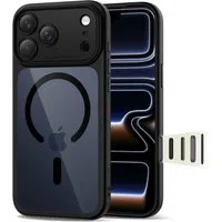 Custodia MagSafe per Apple iPhone 17 Pro Max, Tech-Protect, MagPeak, Nero Trasparente — 3