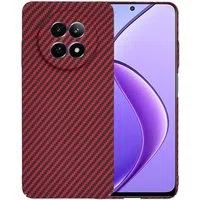 Custodia per Realme 12x / 12, Techsuit, Carbonite FiberShell, Rossa — 3