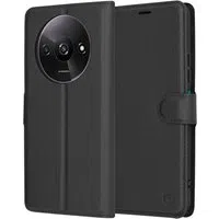 Custodia per Xiaomi Redmi A3x / A3, Techsuit, Leather Folio, Nera — 3