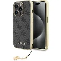 Custodia per Apple iPhone 15 Pro Max, Guess, 4G Charm, Grigio — 3