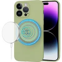 Custodia MagSafe per Apple iPhone 14 Pro Max, Techsuit, SoftFlex, Matcha — 3
