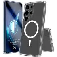 Custodia MagSafe per Samsung Galaxy S25 Ultra S938, 3MK, Armor MagCase, Trasparente — 3
