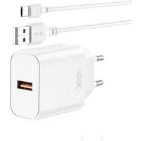 Caricabatterie da rete con cavo USB-C XO Design CE33, 18W, 3A, 1 x USB-A, Bianco — 3