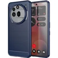 Custodia per Nothing Phone (3a) Pro, Techsuit, Carbonio, Blu — 3