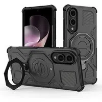Custodia per Samsung Galaxy S25 Edge S937, Techsuit, Carbon Shield Pro, Nera — 3