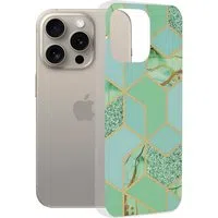 Custodia per Apple iPhone 15 Pro Max, Techsuit, Marble, Verde — 3