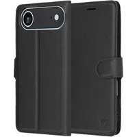 Custodia per Apple iPhone 17 Air, Techsuit, Leather Folio, Nera — 3