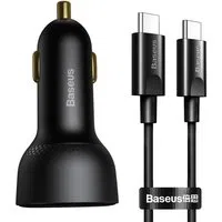 Caricabatterie Auto Con Cavo USB-C Baseus Superme, 100W, 5A, 1 x USB-A - 1 x USB-C, Nero TZCCZX-01 — 3