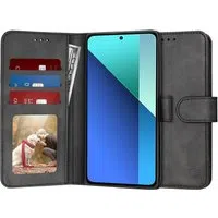 Custodia per Xiaomi Redmi Note 13 4G, Techsuit, Diary Book, Nera — 3