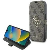 Custodia per Apple iPhone 16 Pro Max, Guess, 4G Book, Marrone — 3