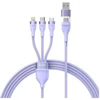 Cavo di Ricarica USB-A / USB-C - Lightning / microUSB / USB-C Baseus Flash Series II 3in1, 100W, 1.2m, Viola CASS030105 — 3