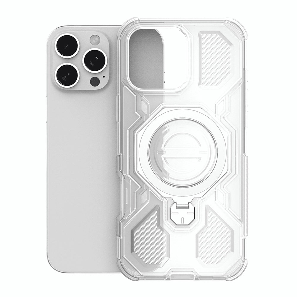 Custodia per Xiaomi Redmi 15C 5G / 15C 4G, Techsuit, Carbon Shield Pro, Bianca