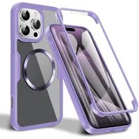 Custodia MagSafe per Apple iPhone 16 Pro Max, Techsuit, ColorVerse 360, Viola — 3