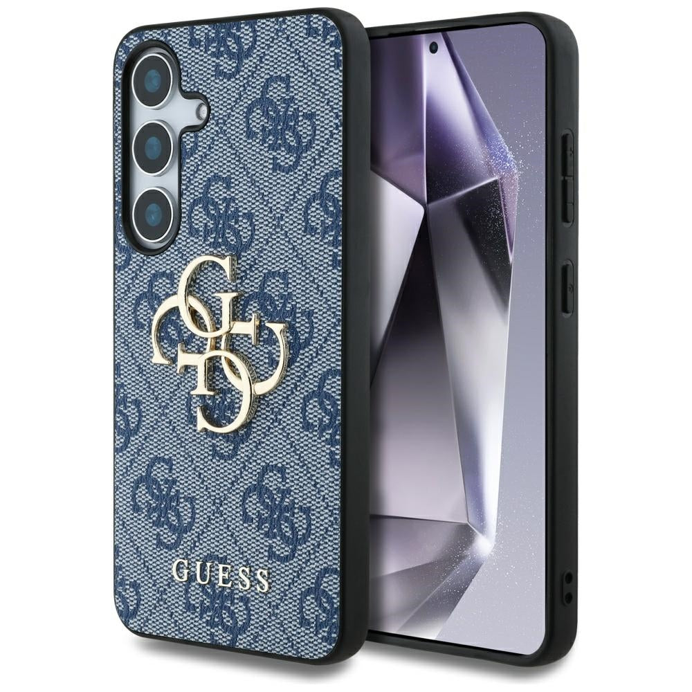 Guess Custodia per Samsung Galaxy S25 S931, Guess, 4G Big Logo, Blu