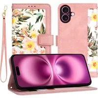 Custodia per Apple iPhone 16 Plus, Techsuit, FlipCraft, Rosa — 3