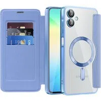 Custodia MagSafe per Samsung Galaxy A06 A065, Techsuit, SmartMag Book, Blu — 3