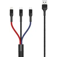 Cavo di Ricarica USB-A - Lightning / microUSB / USB-C XO Design NB54, 18W, 1.2m, Multicolore — 3