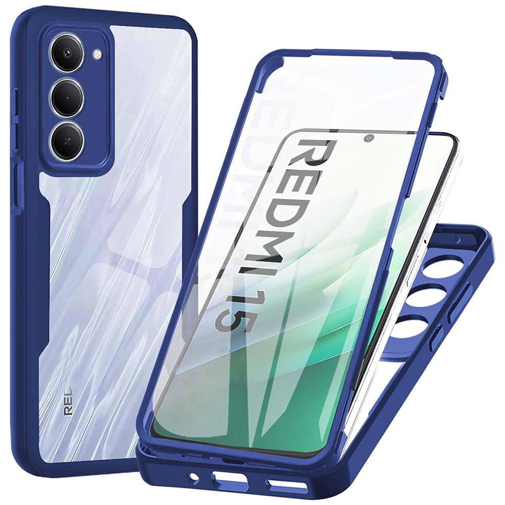 Custodia per Xiaomi Redmi 15 5G / 15 4G, Techsuit, ColorVerse 360, Blu
