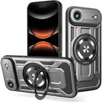 Custodia per Apple iPhone 17 Air, Techsuit, RuggedCam, Grigio — 3
