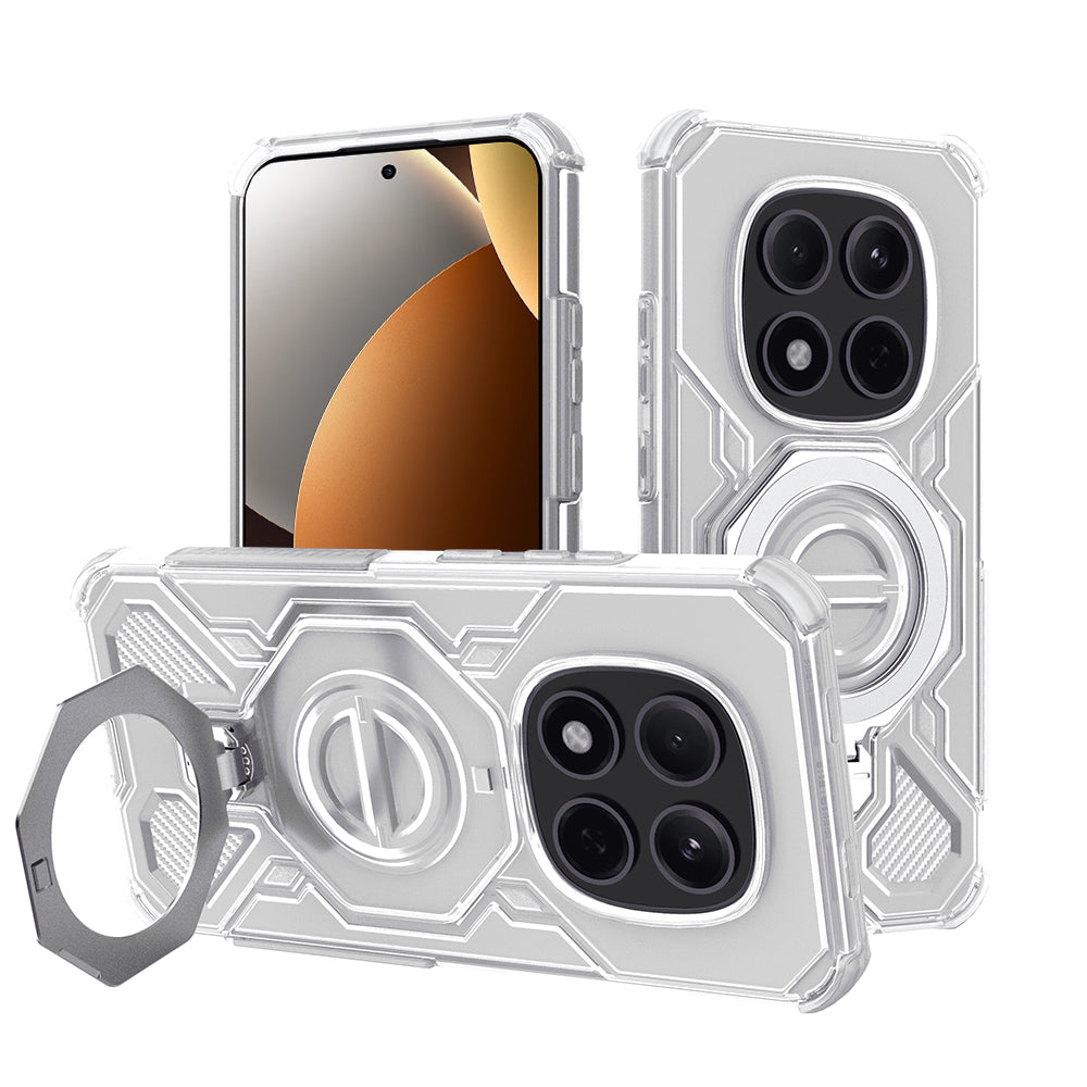 Custodia per Xiaomi Poco M8 Pro / Redmi Note 15 Pro+ 5G, Techsuit, Carbon Shield Pro, Bianca