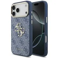 Custodia per Apple iPhone 17 Pro, Guess, Big 4G Logo Classic, Blu Dorato — 3