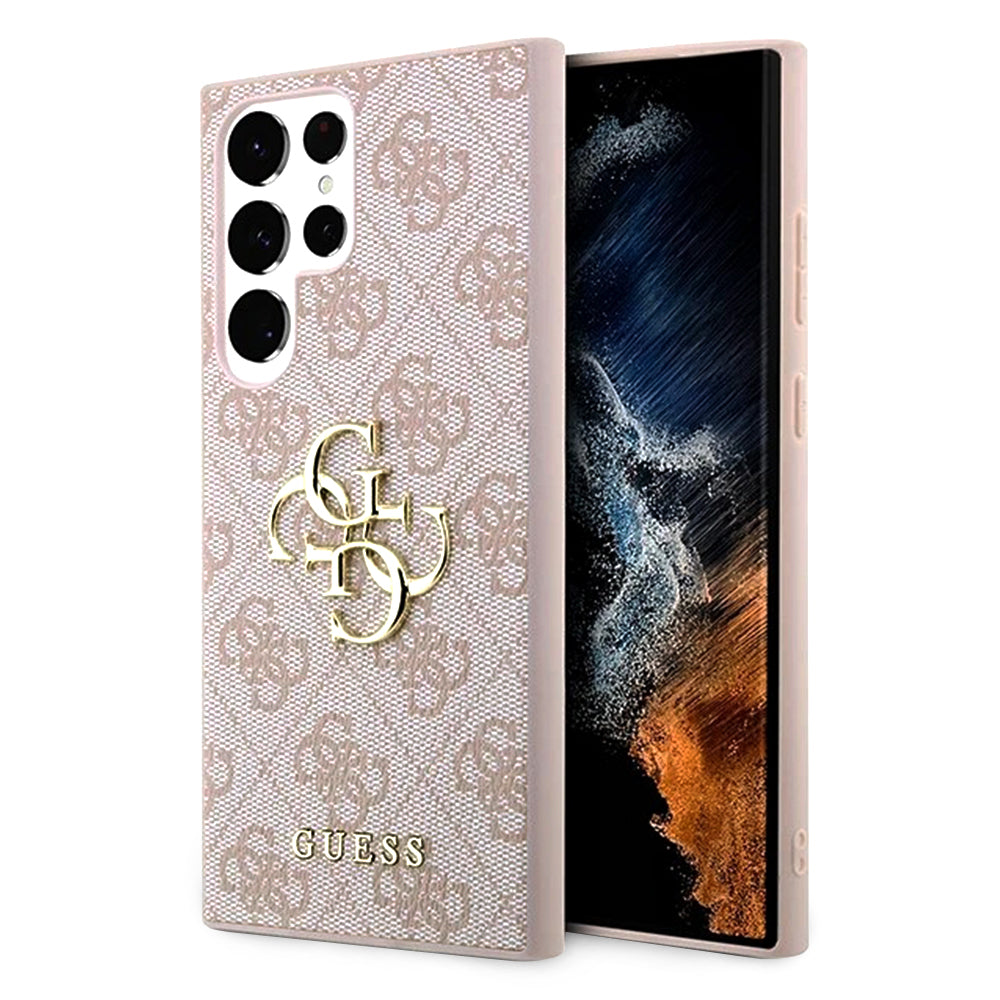 Guess Custodia per Samsung Galaxy S23 Ultra S918, Guess, 4G Big Logo, Rosa