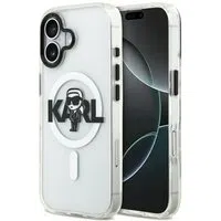 Custodia MagSafe per Apple iPhone 17, Karl Lagerfeld, IML Sketch Logo Karl, Trasparente — 3