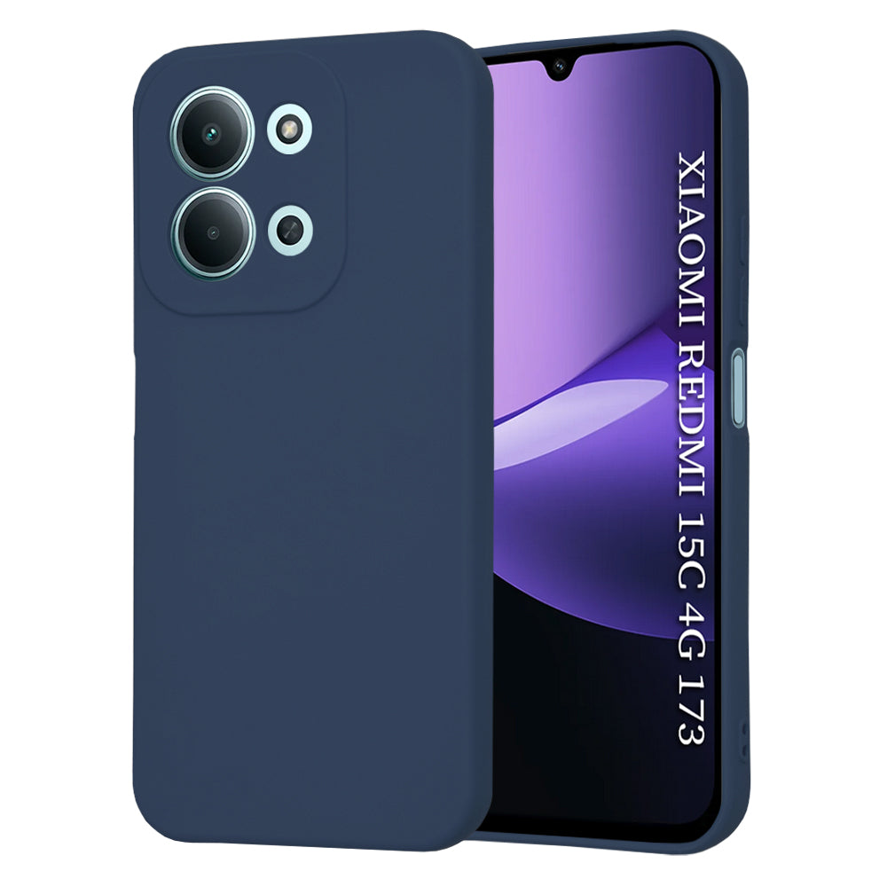 Custodia per Xiaomi Redmi 15C 5G / 15C 4G, Techsuit, SoftFlex, Blu scuro