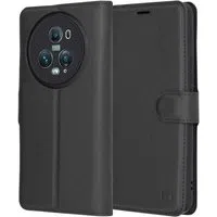 Custodia per Honor Magic5 Pro, Techsuit, Leather Folio, Nera — 3