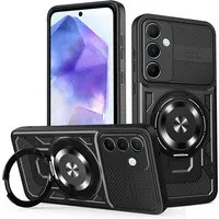 Custodia per Samsung Galaxy A55 5G A556, Techsuit, RuggedCam, Nera — 3