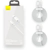 Cavo Dati e Ricarica USB-A - Lightning Baseus Simple Wisdom, 18W, 1.5m, Set 2 pezzi, Bianco TZCALZJ-02 — 3
