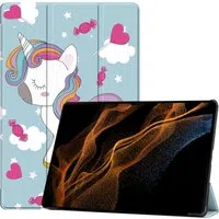 Custodia per Samsung Galaxy Tab S10 Ultra / Tab S9 Ultra / Tab S8 Ultra, Techsuit, FoldPro Unicorn, Multicolore — 3
