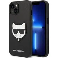 Custodia per Apple iPhone 14 Plus, Karl Lagerfeld, Saffiano Choupette's Head, Nera — 3