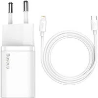 Caricatore da rete con cavo Lightning Baseus Super Si, 20W, 3A, 1 x USB-C, Bianco TZCCSUP-B02 — 3