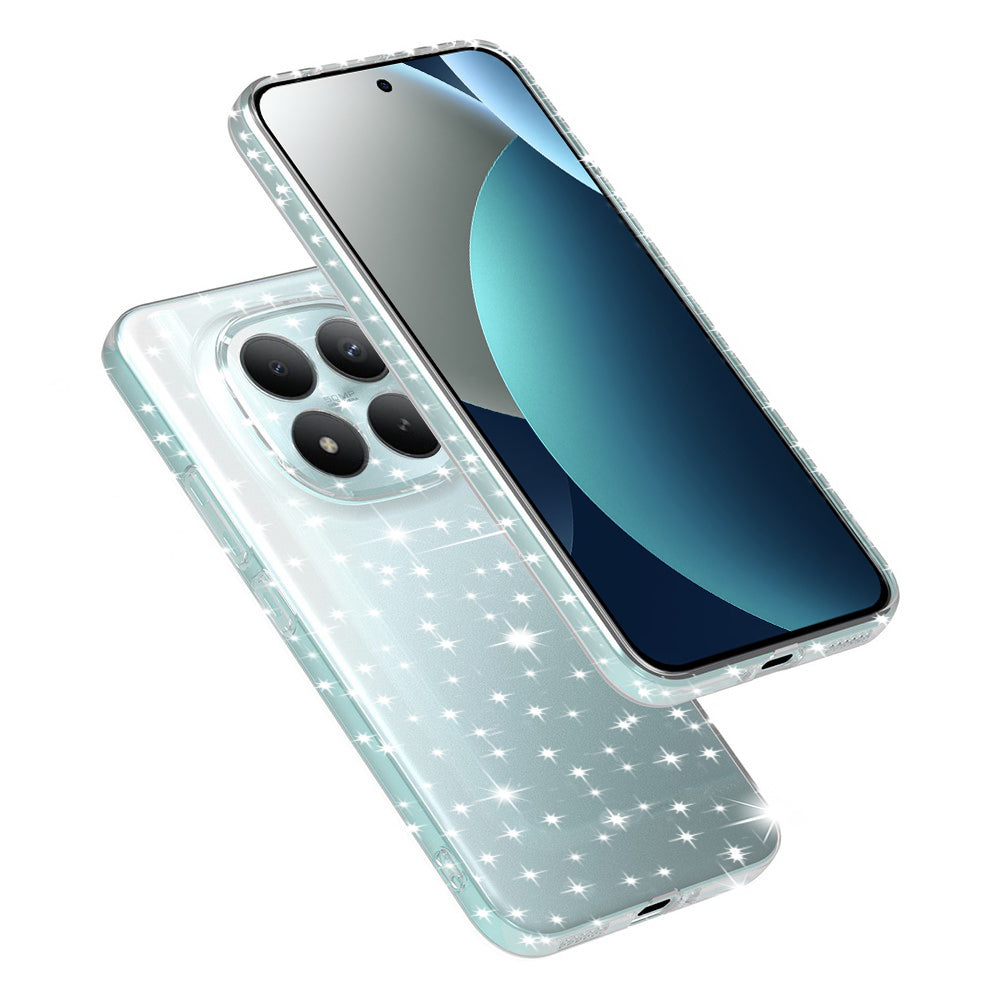 Custodia per Xiaomi Poco M8 Pro / Redmi Note 15 Pro+ 5G, Techsuit, SparkleSkin, Trasparente