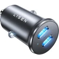 Caricabatterie Auto Lisen, 45W, 3A, 2 x USB-C, Nero YL0223080007 — 3