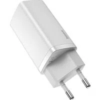 Caricatore di rete Baseus GaN2 Lite, 65W, 3A, 1 x USB-A - 1 x USB-C, bianco CCGAN2L-B02 — 3