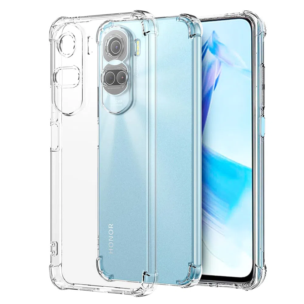 Custodia per Honor 90 Lite, Techsuit, Shockproof Clear, Trasparente — 2