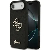 Custodia per Apple iPhone 17 Air, Guess, Fixed Glitter Big 4G, Nera — 3