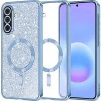 Custodia MagSafe per Samsung Galaxy A57 5G, Techsuit, Luxury Glitter, Blu — 3