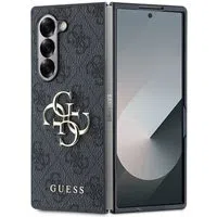 Custodia per Samsung Galaxy Z Fold6 F956, Guess, Logo Metallico 4G, Nera — 3