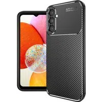 Custodia per Samsung Galaxy A14 A145 / A14 5G A146, Techsuit, CarbonFiber, Nera — 3