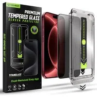 Pellicola protettiva per schermo Privacy Techsuit TitanGlass per Apple iPhone 18 Pro Max, Vetro temperato, Colla completa