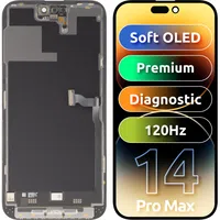 Display con Touchscreen MP compatibile con Apple iPhone 14 Pro Max, con Cornice, Versione Premium Soft OLED FHD 120Hz Diagnostico, Nero — 3