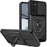 Custodia per Motorola Moto G62 5G, Techsuit, CamShield, Nera — 3