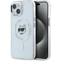 Custodia MagSafe per Apple iPhone 15 Plus, Karl Lagerfeld, IML Metal Choupette's Head, Bianca — 3